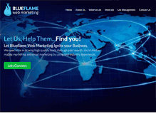 Tablet Screenshot of blueflamewebmarketing.com
